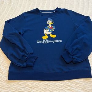 Disney World Blue Donald Duck Sweater
